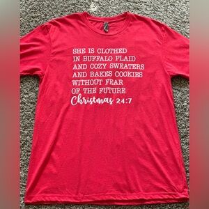 Red Christmas Boutique Graphic Tee- Medium